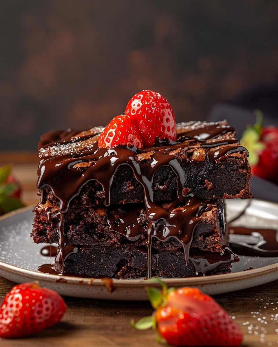 Chocolate Covered Strawberry Brownies