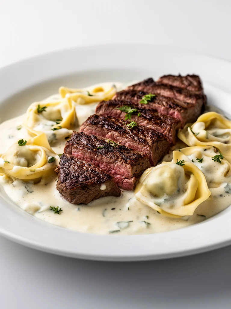 Cracked Garlic Steak Tortellini in Creamhouse Sauce Bliss