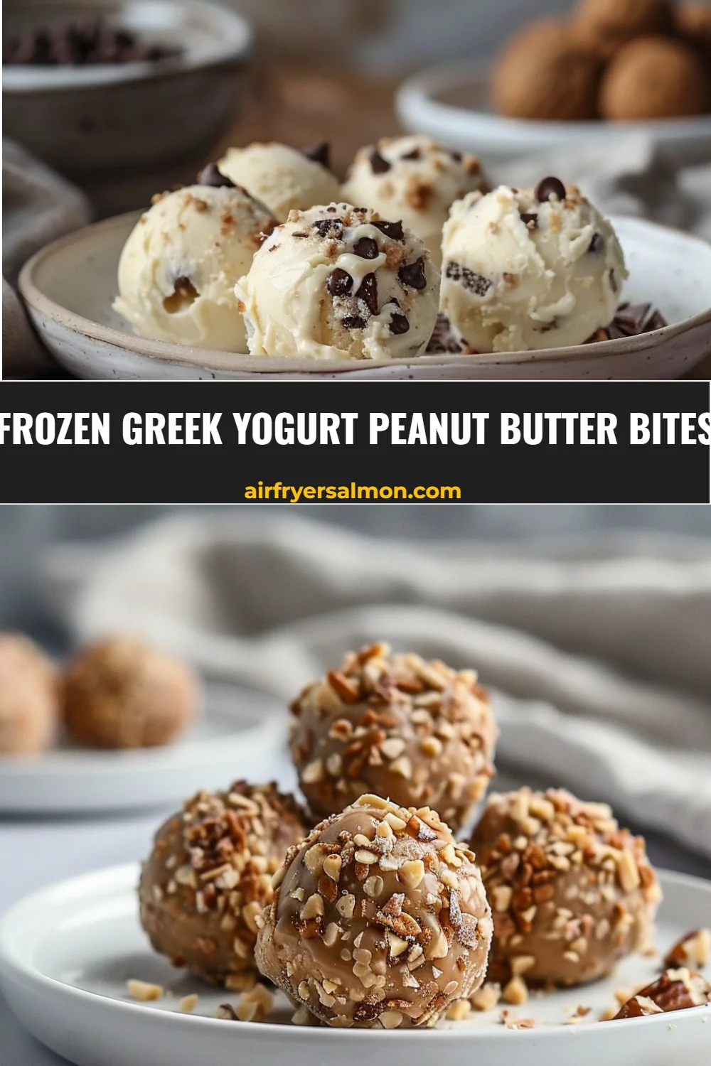 Frozen Greek Yogurt Peanut Butter Bites