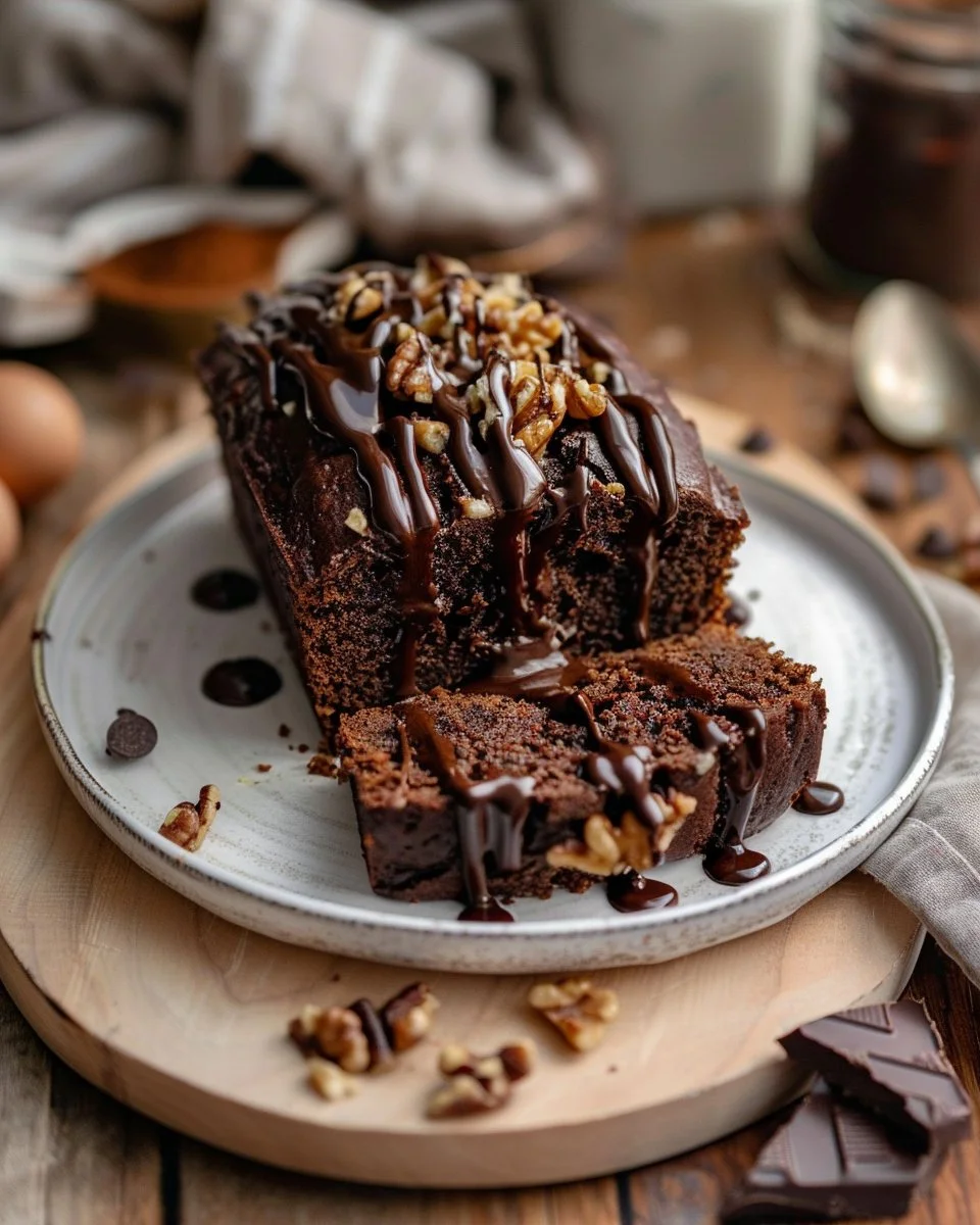 Hot Fudge Brownie Bread