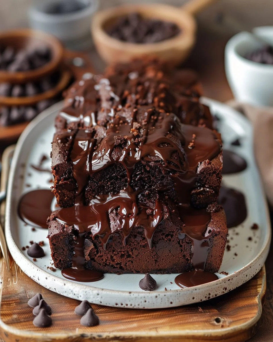 Hot Fudge Brownie Bread