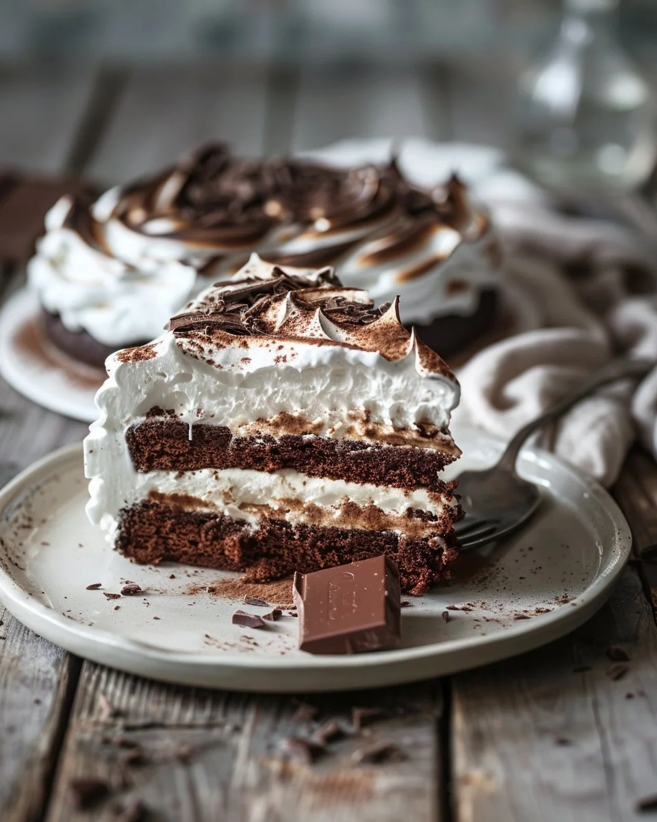 Milk Chocolate Meringue Cake