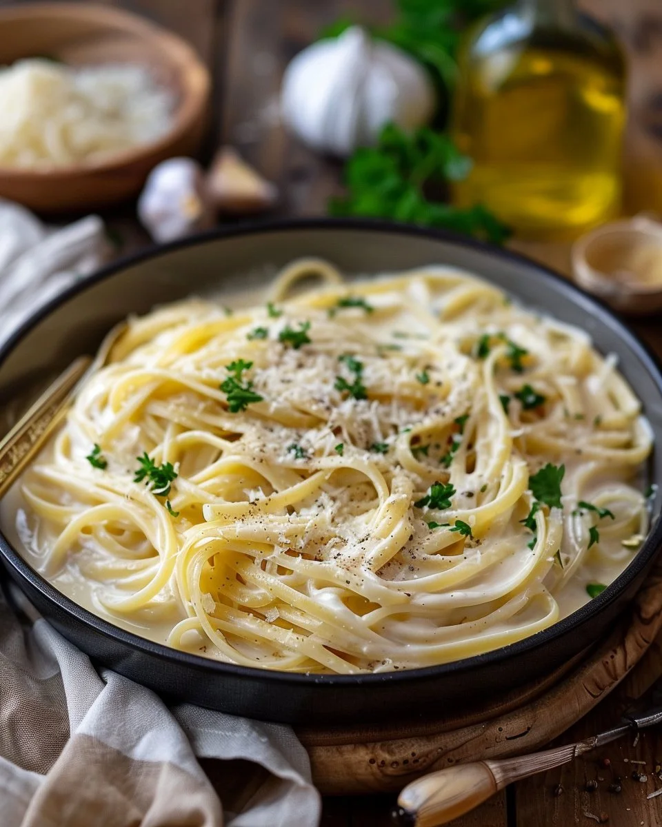 One Pot Creamy Garlic Pasta