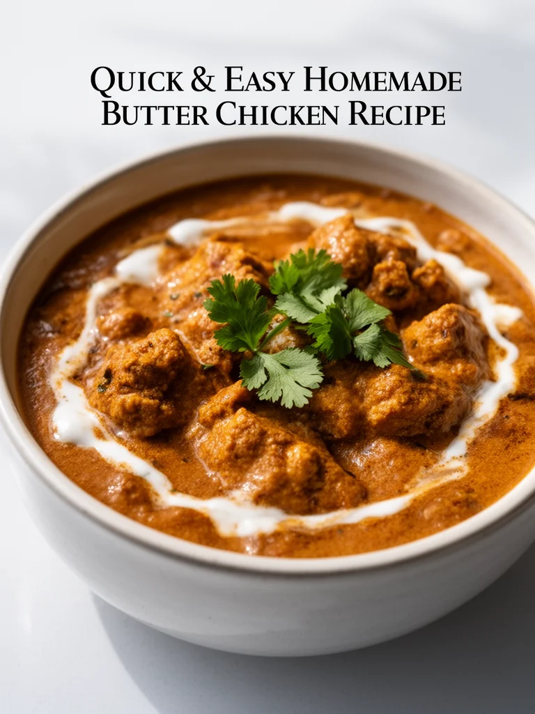 Quick & Easy Homemade Butter Chicken Recipe