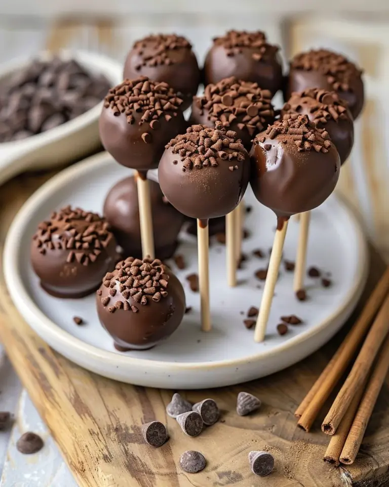 Homemade chocolate cake pops inspired by Starbucks recipe
