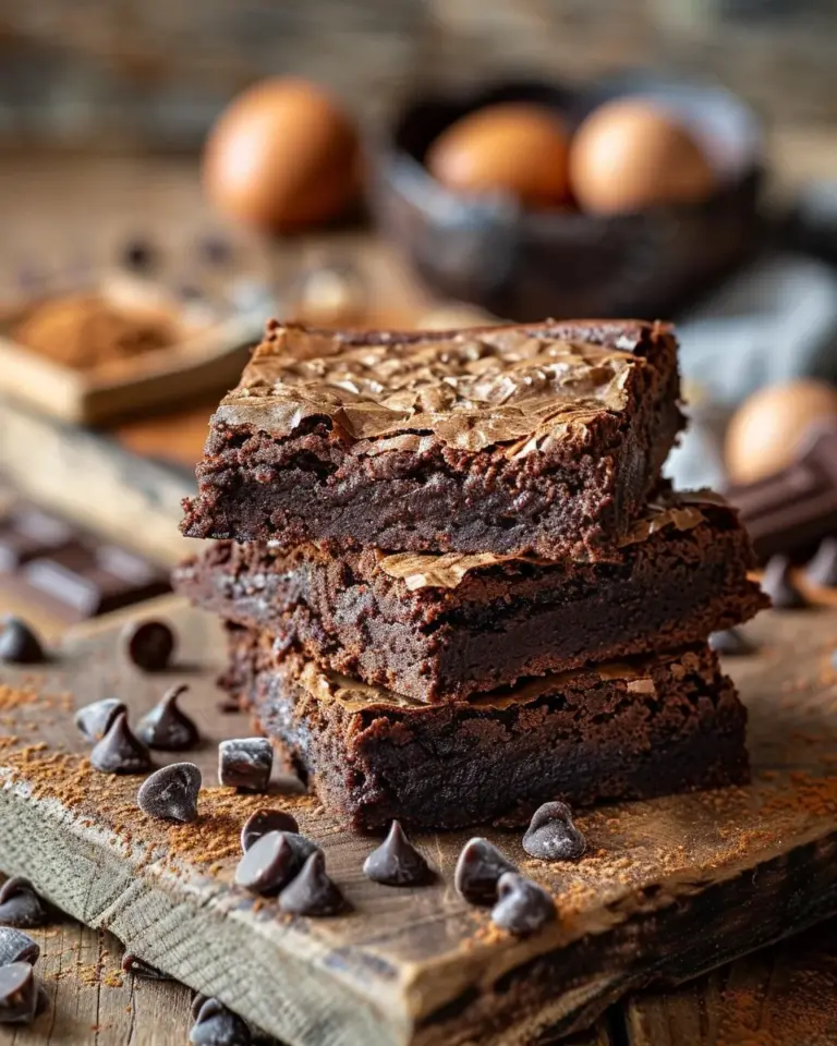 Delicious fudgy brownies with chocolate glaze on a white plate.