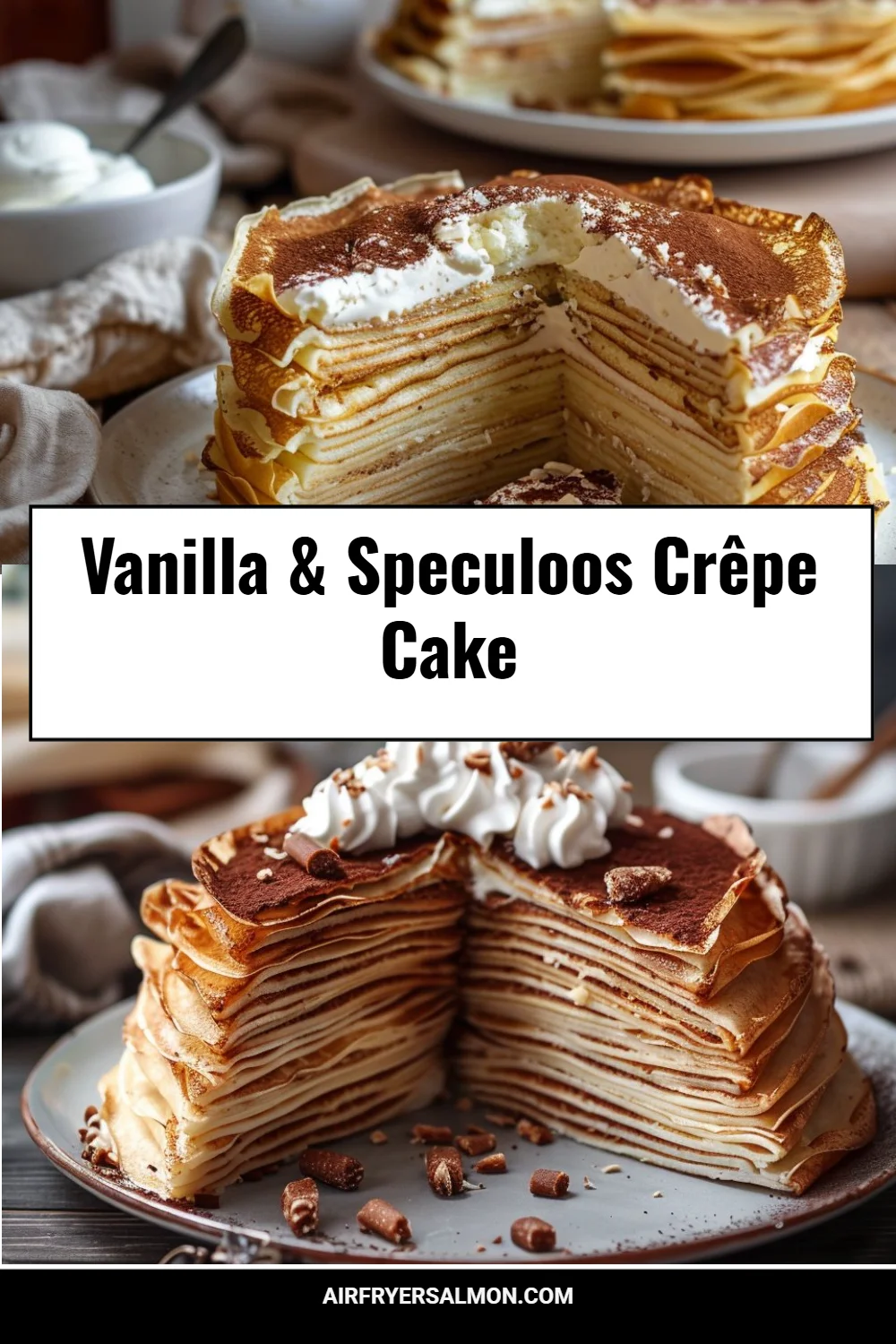 Vanilla & Speculoos Crêpe Cake