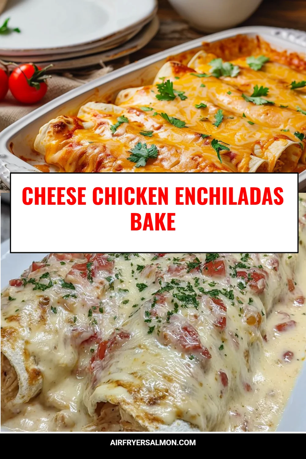 Cheese Chicken Enchiladas Bake
