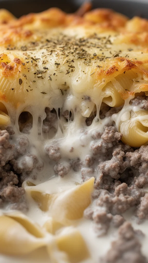 Creamy Beef and Shells