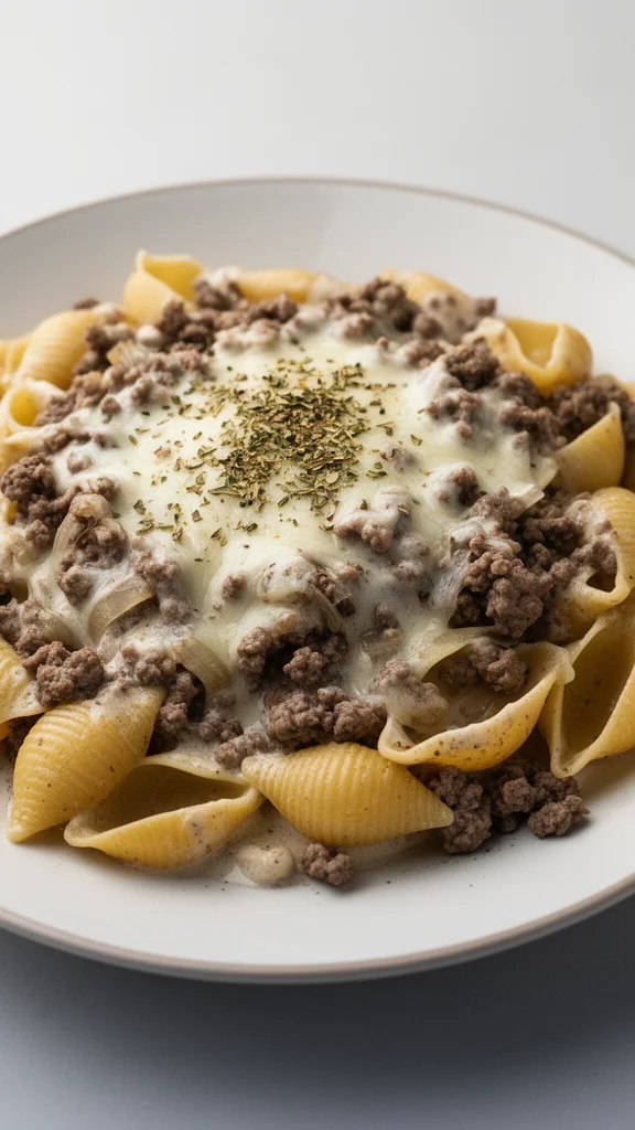 Creamy Beef and Shells