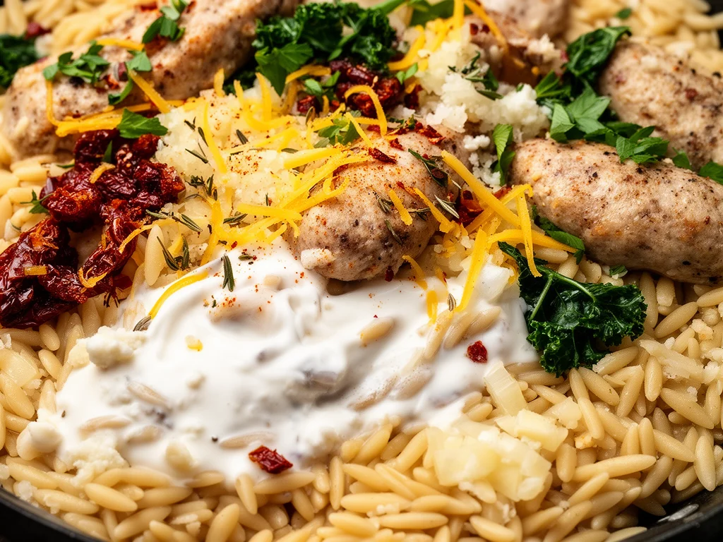 Creamy Chicken Sausage Orzo: A One-Pan Meal