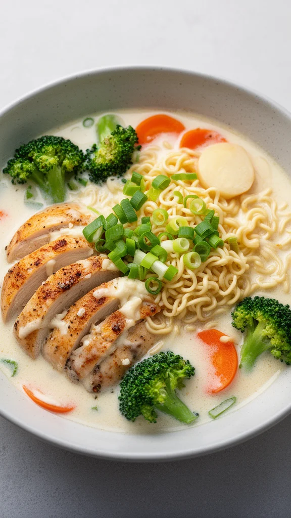 Creamy Garlic Chicken Ramen