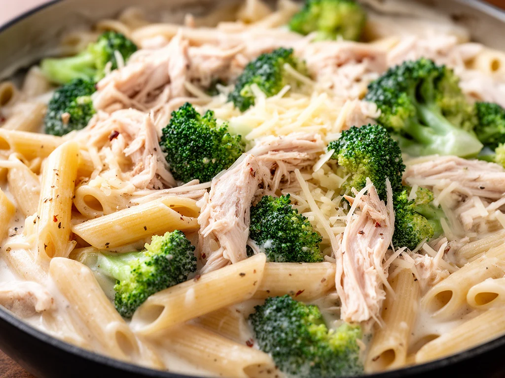 Creamy Rotisserie Chicken Broccoli Pasta