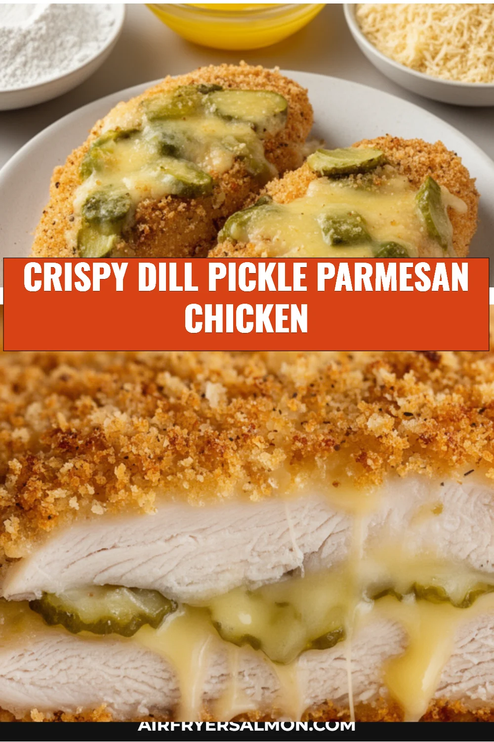 Crispy Dill Pickle Parmesan Chicken