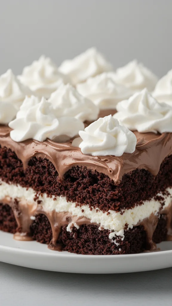 Delicious slice of Italian Love Cake topped with cream and berries