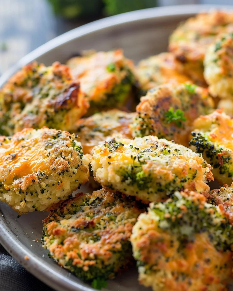 Low-Carb Crispy Broccoli Cheese Rounds