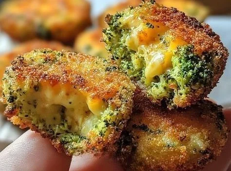 Low-Carb Crispy Broccoli Cheese Rounds