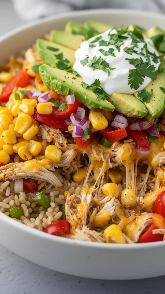 Street Corn Chicken Rice Bowl