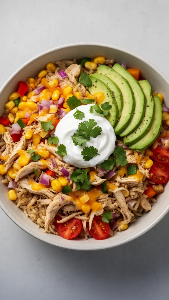 Street Corn Chicken Rice Bowl