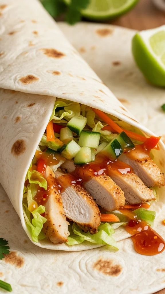 Sweet Chili Chicken Wraps